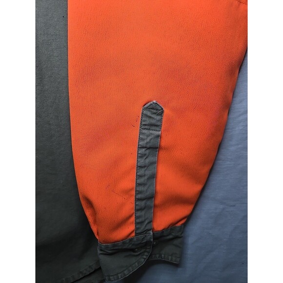COLUMBIA Shooting Hunting Khaki Bright Hi-Vis ORANGE Button Down Shirt Men L - Picture 4 of 8
